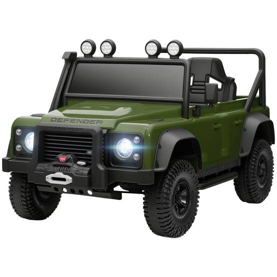 Voiture électrique pour enfants, fonctionne sur batterie 12 V, télécommande, fonction musicale, klaxon, lumières LED, verte - Image 2