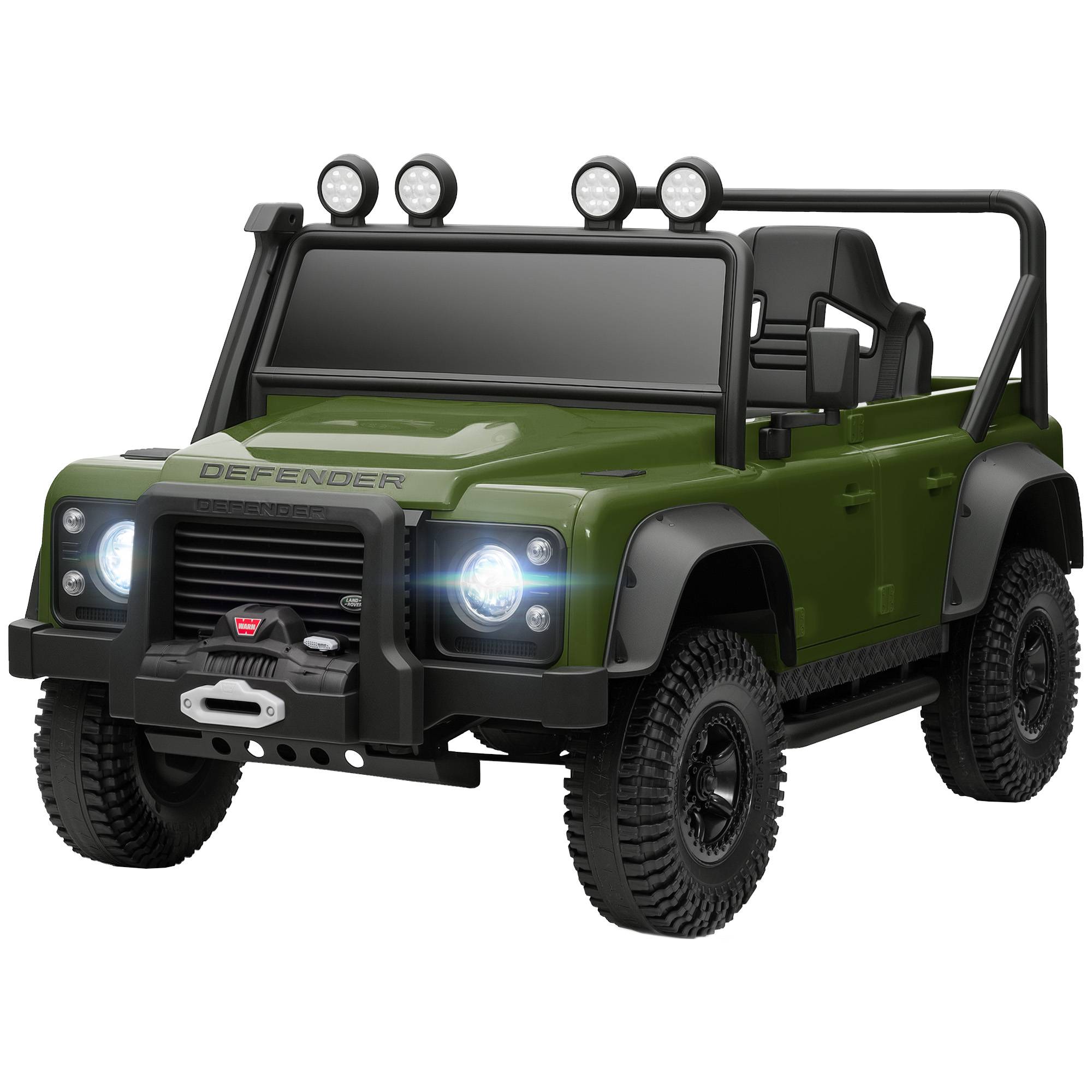 Voiture électrique pour enfants, fonctionne sur batterie 12 V, télécommande, fonction musicale, klaxon, lumières LED, verte - Image 2