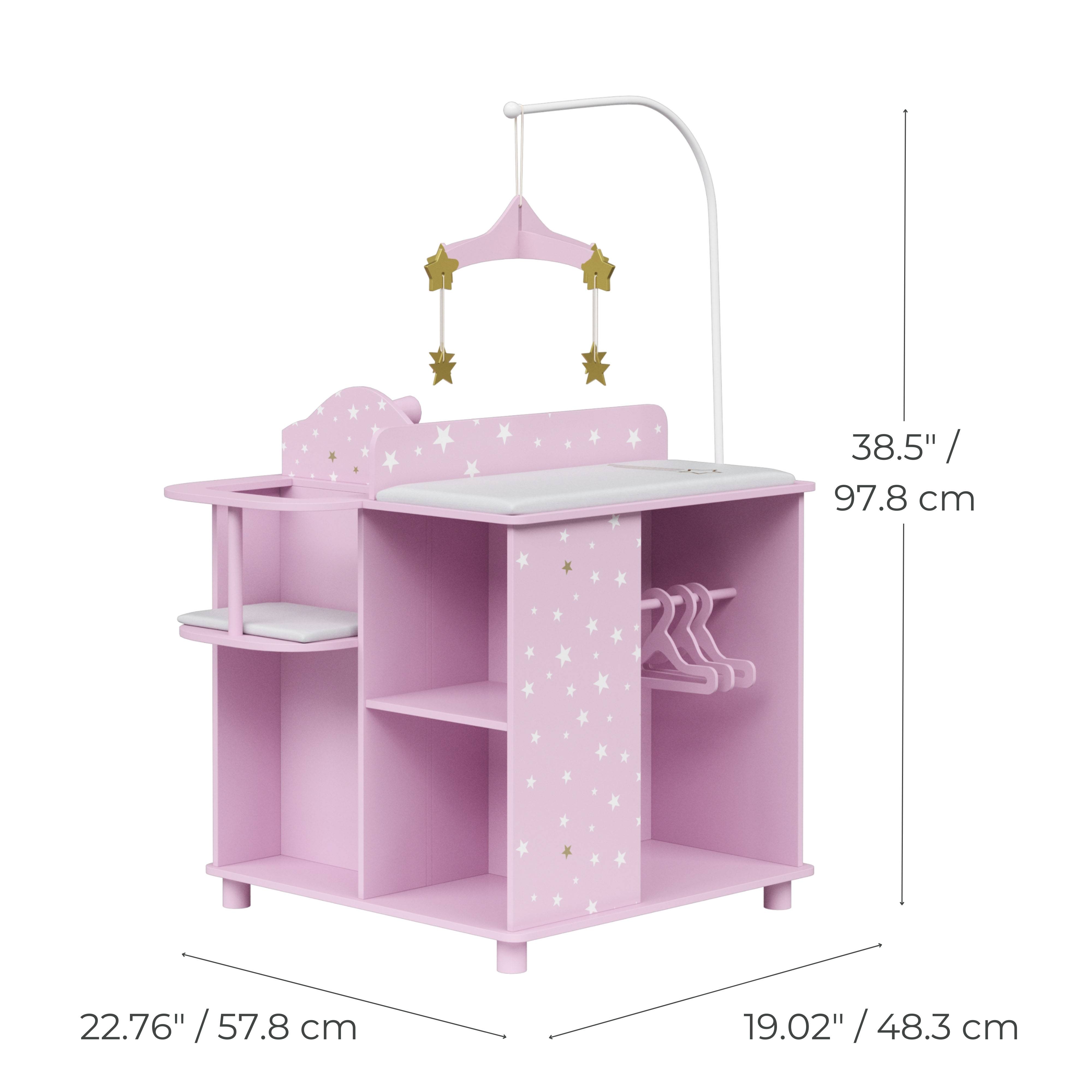 Table à langer avec rangement 97.8 cm, Rose Teamson Kids - Image 3