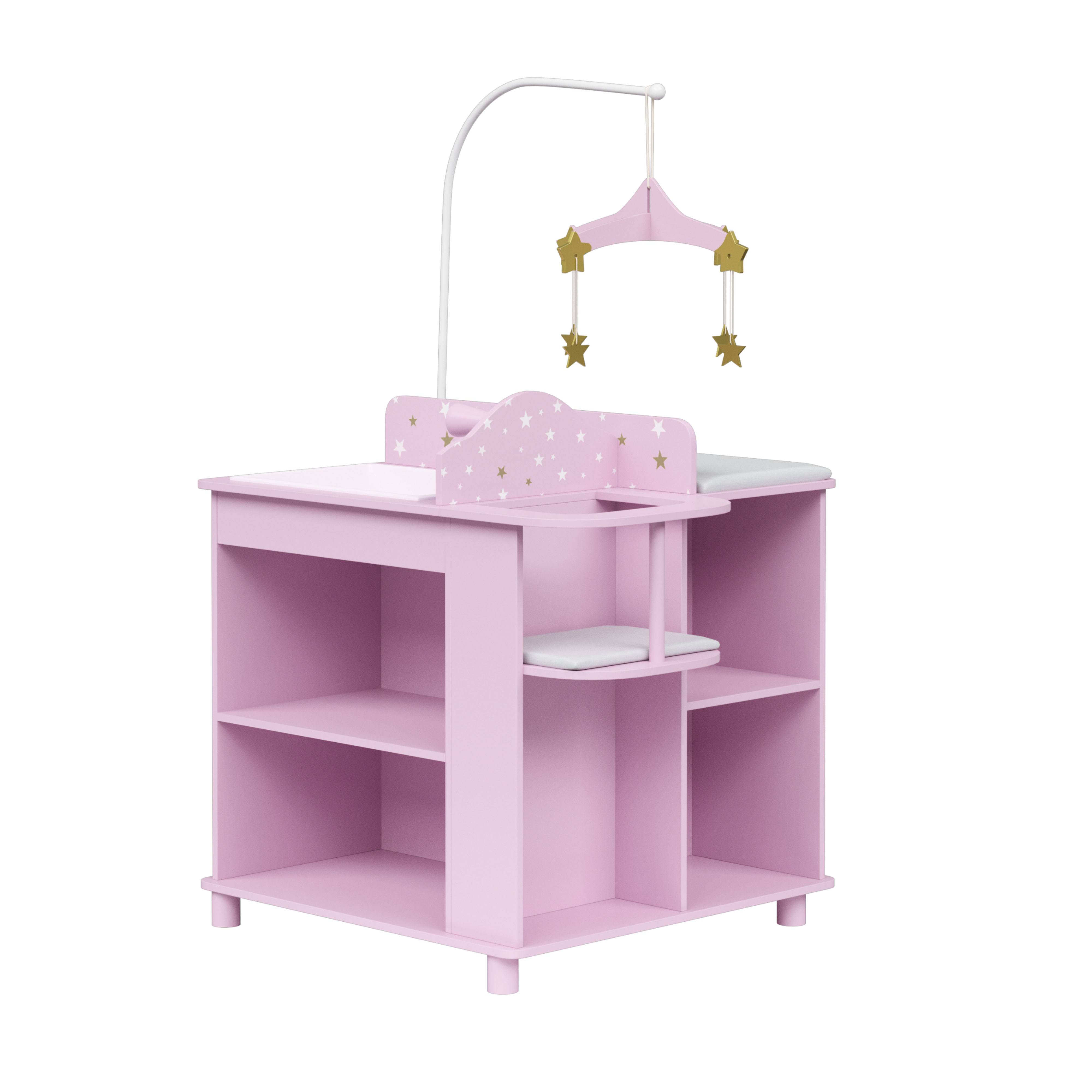 Table à langer avec rangement 97.8 cm, Rose Teamson Kids - Image 1