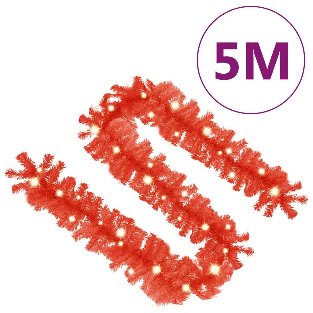 Guirlande de Noël Lumineuse PVC Décoration Fêtes 75 LED Rouge 5 m – ComfortXL Outdoor Living - Image 7