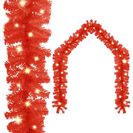 Guirlande de Noël Lumineuse PVC Décoration Fêtes 75 LED Rouge 5 m – ComfortXL Outdoor Living - Image 1