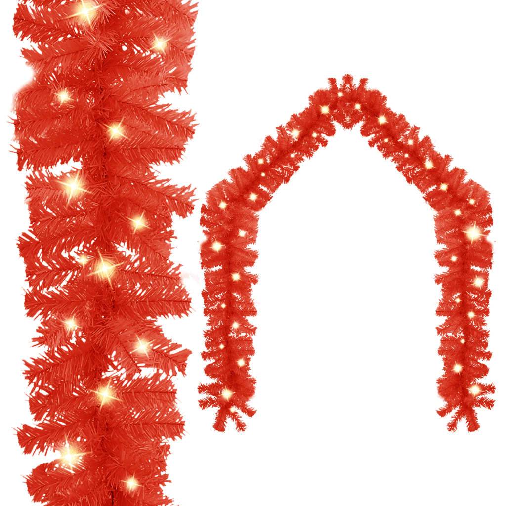 Guirlande de Noël Lumineuse PVC Décoration Fêtes 75 LED Rouge 5 m – ComfortXL Outdoor Living - Image 1