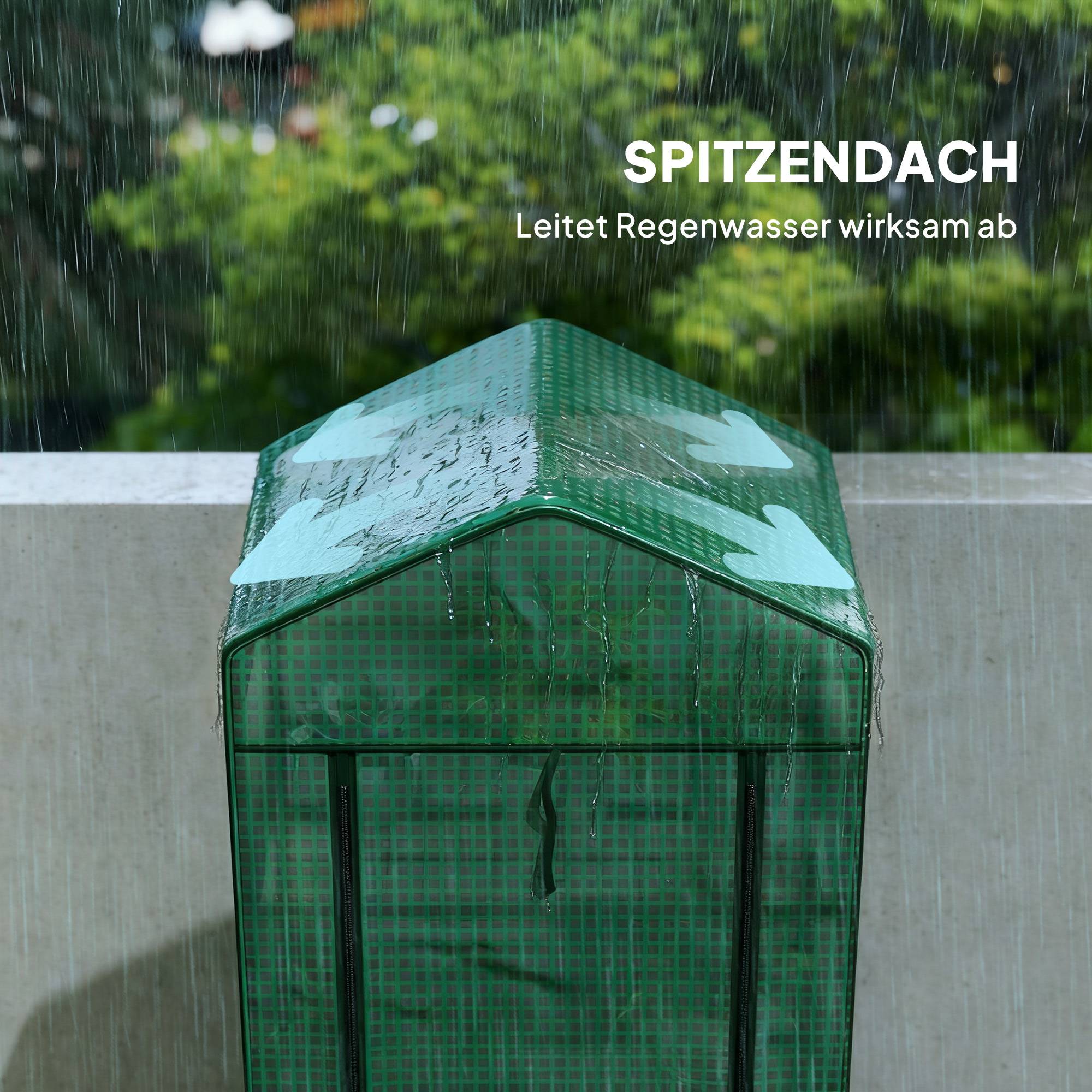Serre verticale acier jardin terrasse culture plantes 69x49x193cm vert - ComfortXL Outdoor Living - Image 10