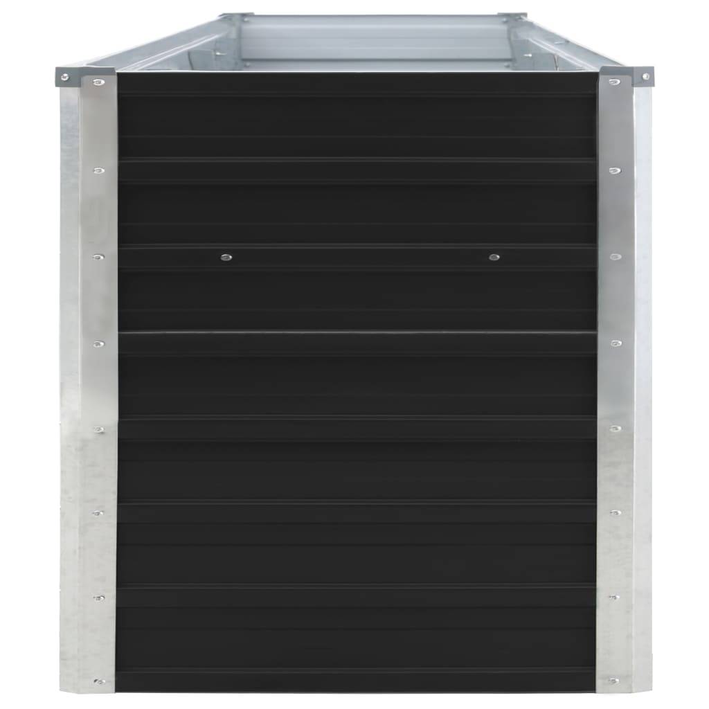 Jardinière lit surélevé plantes fleurs jardin acier galvanisé 320 x 40 x 45 cm anthracite - Image 3