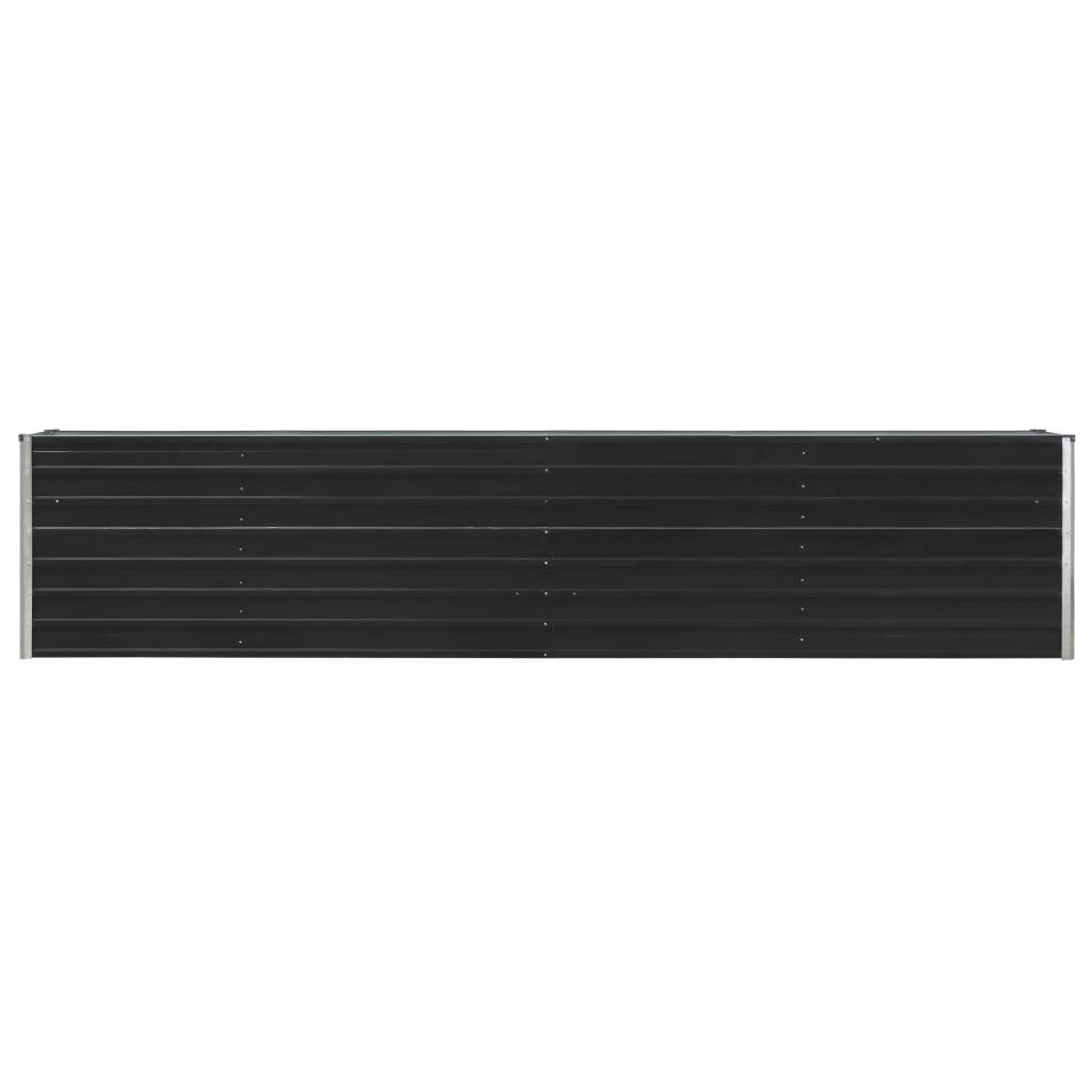 Jardinière lit surélevé plantes fleurs jardin acier galvanisé 320 x 40 x 45 cm anthracite - Image 2