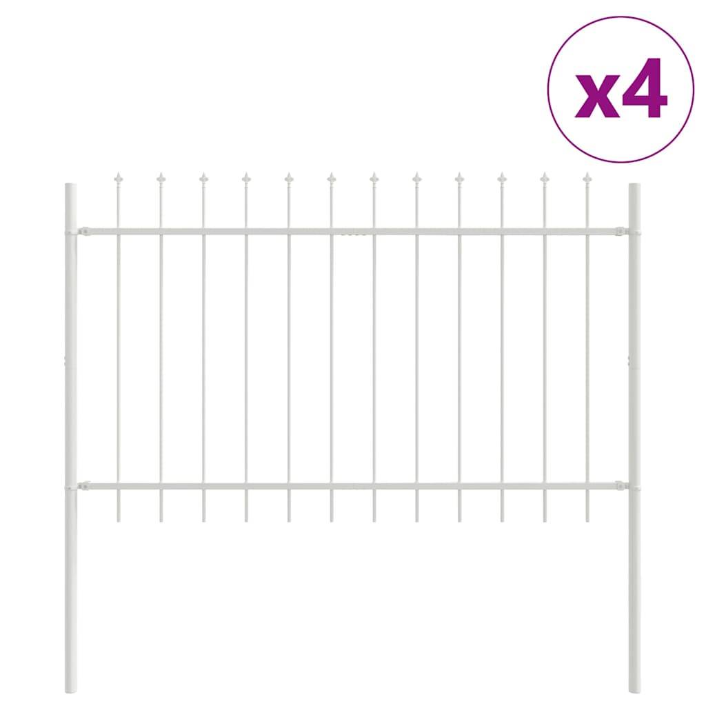 Maison Chic - Clôture de jardin - Panneau de clôture - Palissade Blanc 6,8 x 0,8 m Acier peint par poudre g512 - Image 1