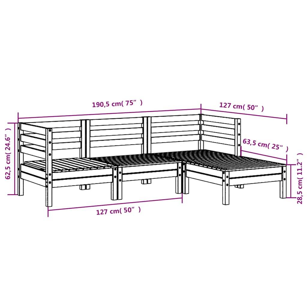 ComfortXL - Canapé Extérieur 3 Places Bois Pin Massif Blanc avec Repose-Pieds Palette Design pour Terrasse Style Bord de Mer – ComfortXL Outdoor Living - Image 7