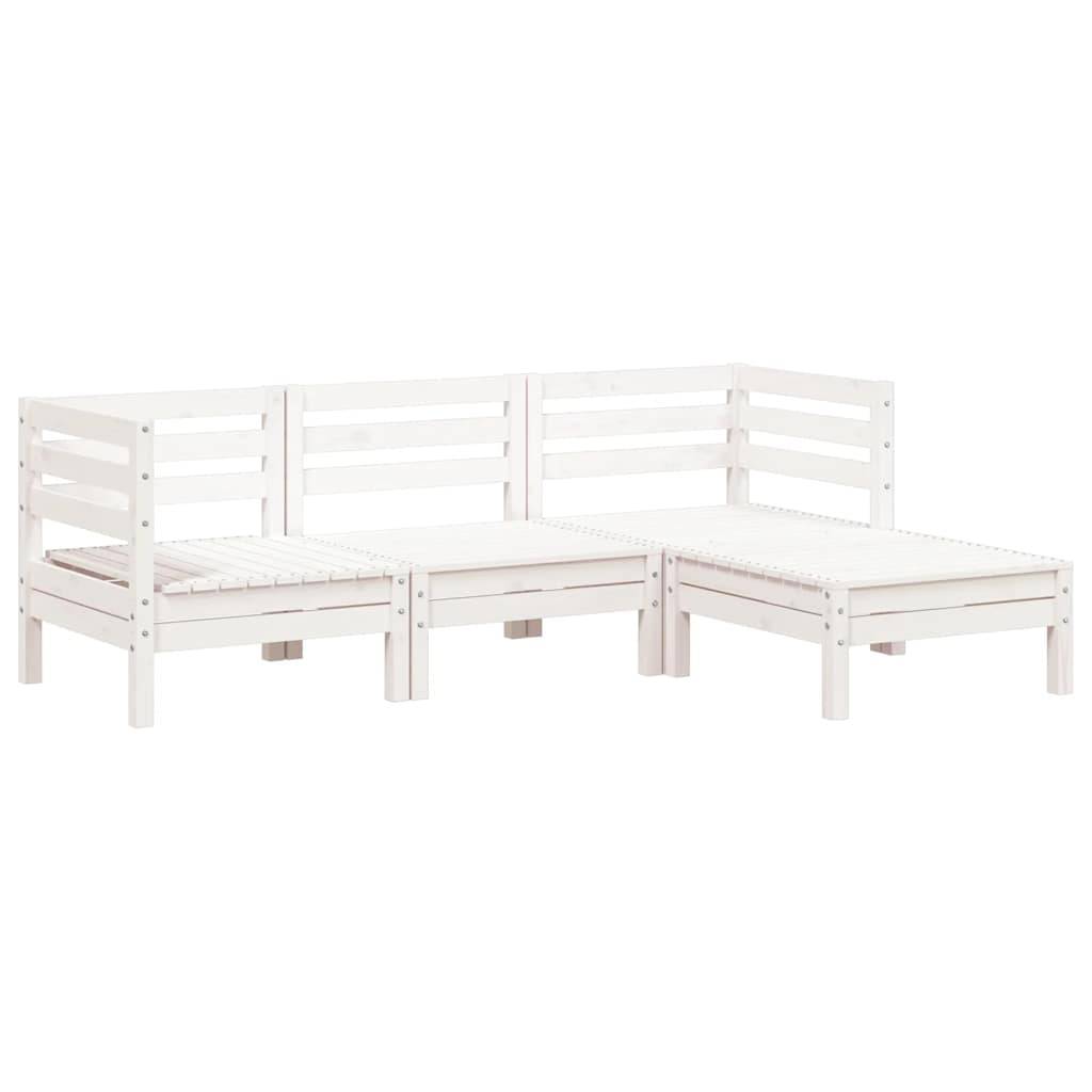 ComfortXL - Canapé Extérieur 3 Places Bois Pin Massif Blanc avec Repose-Pieds Palette Design pour Terrasse Style Bord de Mer – ComfortXL Outdoor Living - Image 2