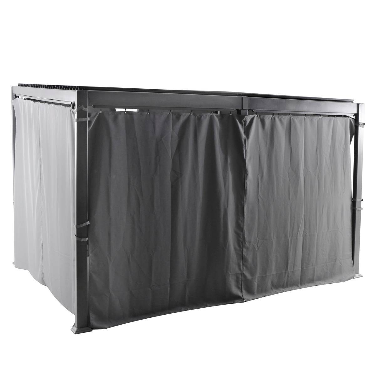 Hesperide - Rideaux pour pergola "Avila" ardoise 4x3m en polyester Hespéride - Image 1