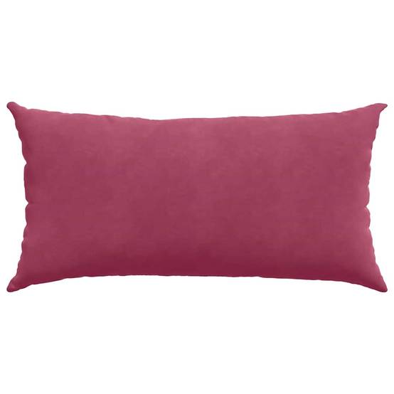 Lot de 2 Coussins Canapé Velours Côtelé Décoration Intérieur Déhoussables Bordeaux 80x40 cm – ComfortXL Outdoor Living - Image 6