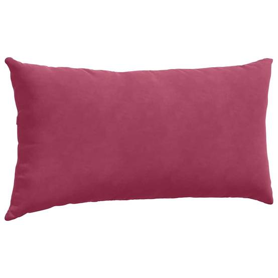Lot de 2 Coussins Canapé Velours Côtelé Décoration Intérieur Déhoussables Bordeaux 80x40 cm – ComfortXL Outdoor Living - Image 5