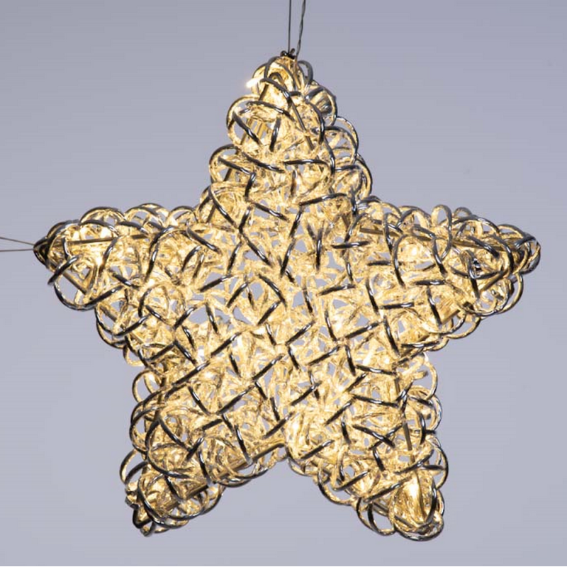 Lotti - étoile lumineuse à LED 3D Aluminium Argenté Gliter Ø40cm 60 leds blanc chaud Lotti - Image 1