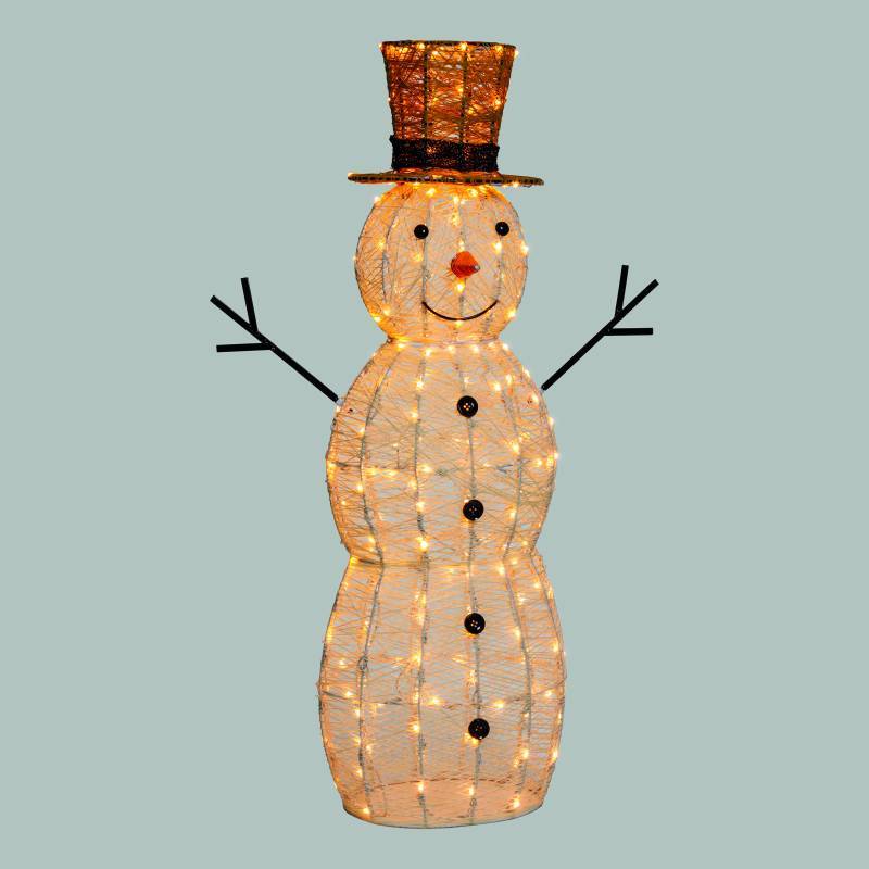 Lotti - Bonhomme de neige lumineux 3D H105cm 220 LED ambré fixe Timer extérieur Smart Connect 31V professionnel Lotti - Image 4