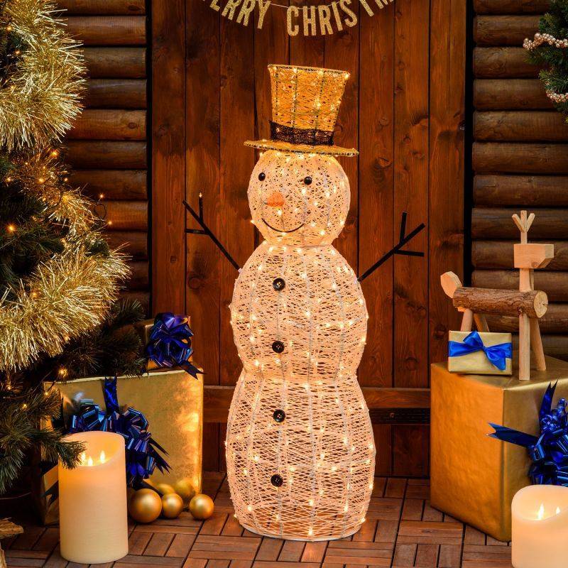Lotti - Bonhomme de neige lumineux 3D H105cm 220 LED ambré fixe Timer extérieur Smart Connect 31V professionnel Lotti - Image 7