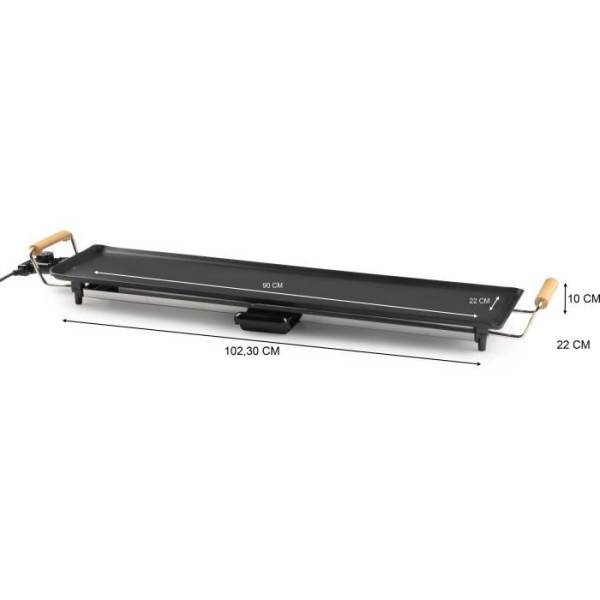 Plancha Electrique - Planche  XXL - DOMO - DO8313TP - 1800 W - 90 x 22 cm - Noir - Image 2