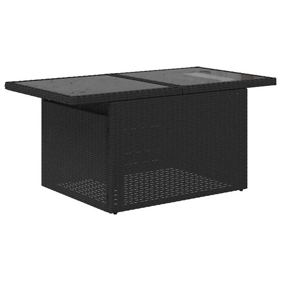 ComfortXL - Salon de jardin d'angle 5 pcs résine tressée avec table relevable et coffres de rangement Noir – ComfortXL Outdoor Living - Image 6