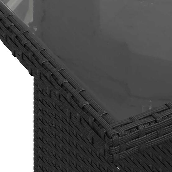 ComfortXL - Salon de jardin d'angle 5 pcs résine tressée avec table relevable et coffres de rangement Noir – ComfortXL Outdoor Living - Image 4
