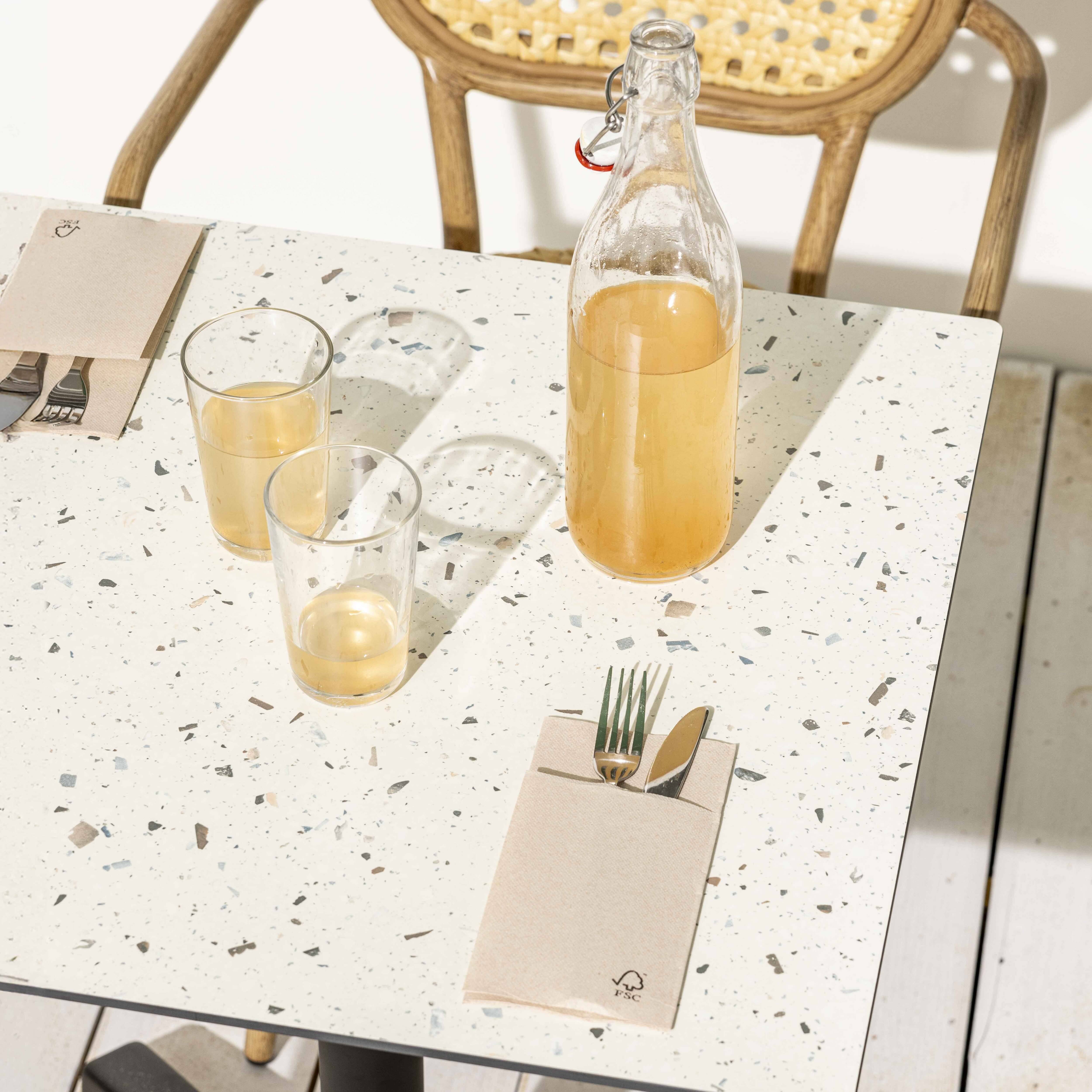Oviala - Plateau de table stratifié 60x60 cm terrazzo moucheté Opéra - Oviala - Image 2