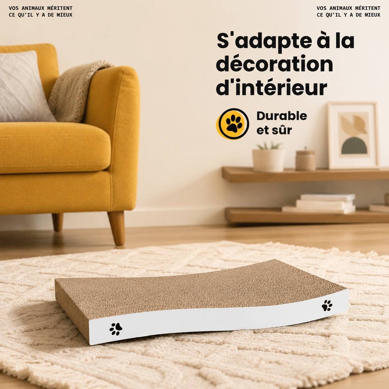 Grattoir pour Chat Carton Double Face Texturé Durable Économique - Image 8
