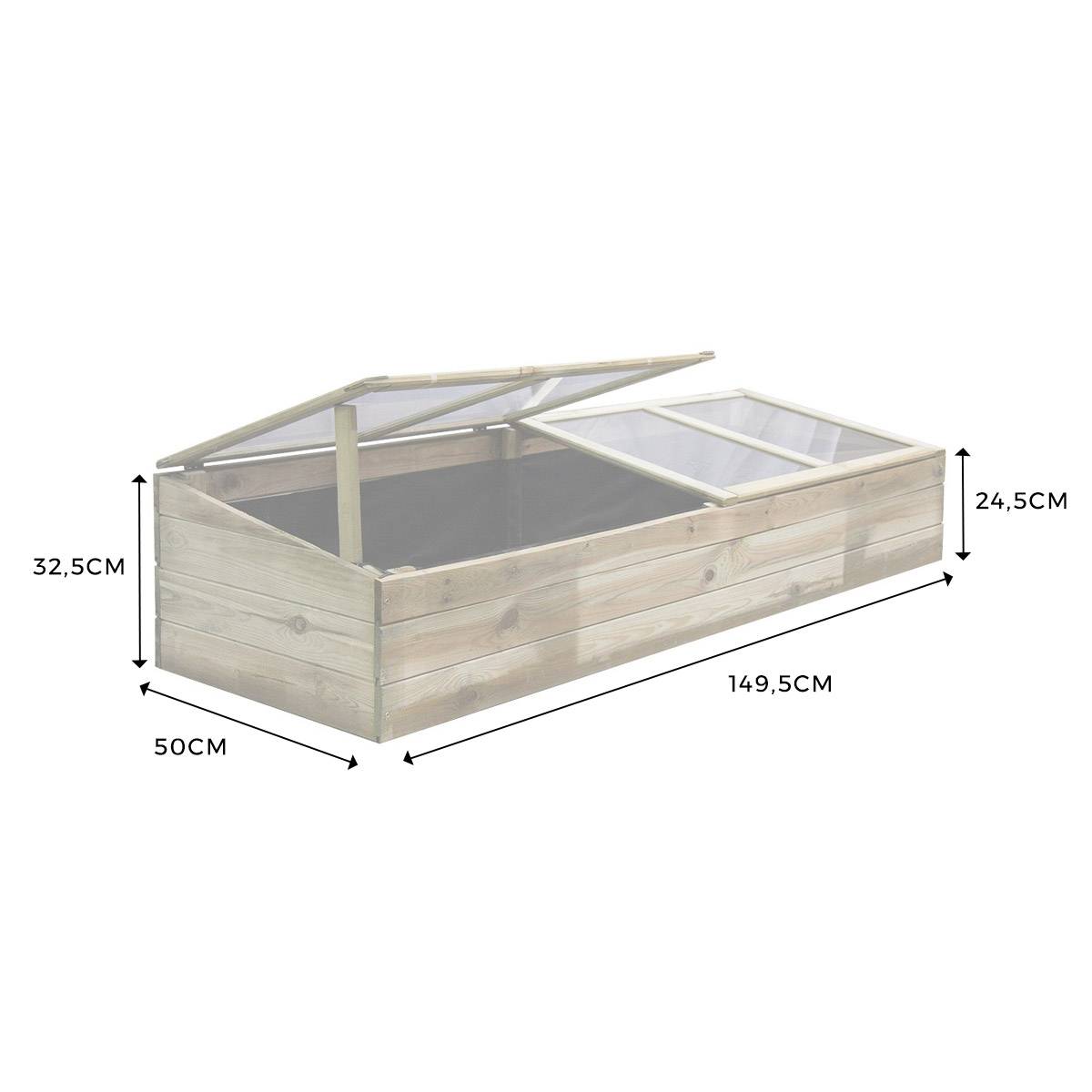 Serre double chassis en bois Florence - Cémonjardin - Image 6