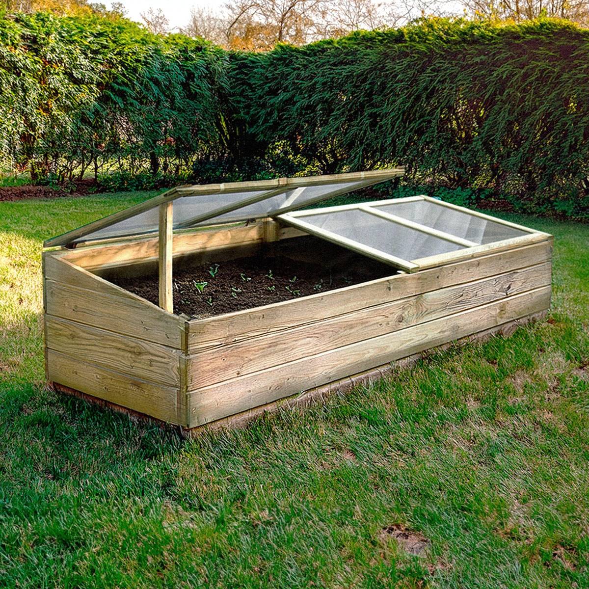 Serre double chassis en bois Florence - Cémonjardin - Image 1