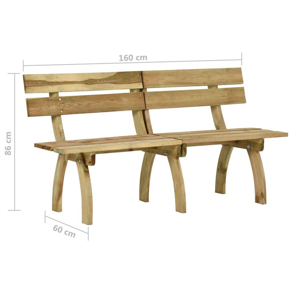 Maison Chic - Banc de jardin - Banc d'extérieur - Banquette 160 cm bois de pin imprégné - Image 7
