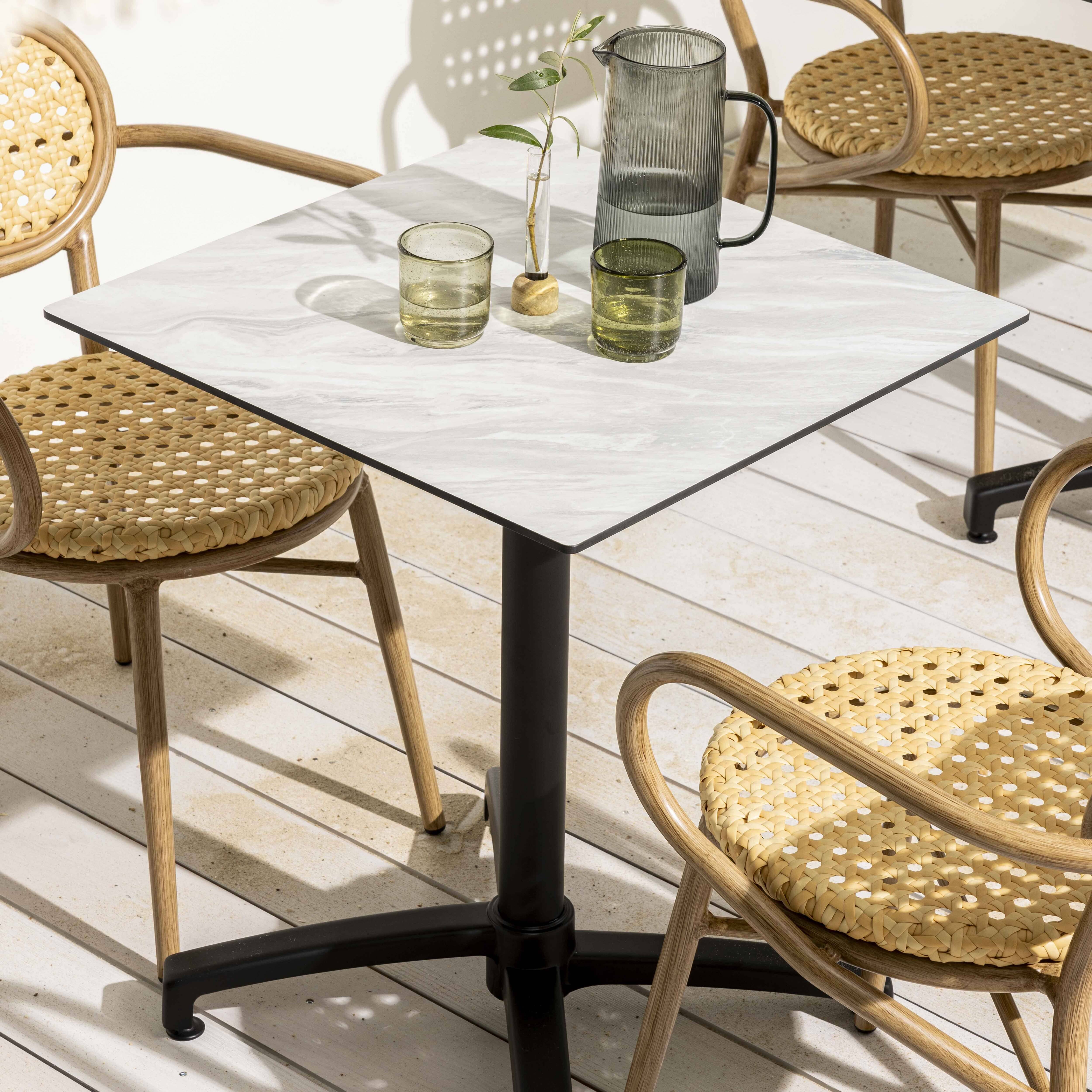 Oviala - Table de terrasse 60 cm inclinable marbre Opéra - Oviala - Image 3