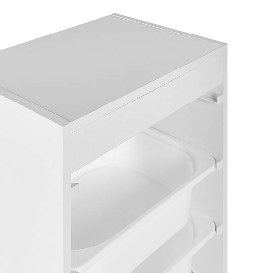 Beliani - Commode Panneau de particules de bois Blanc TOBIN - 42x30x89- Beliani - Image 8