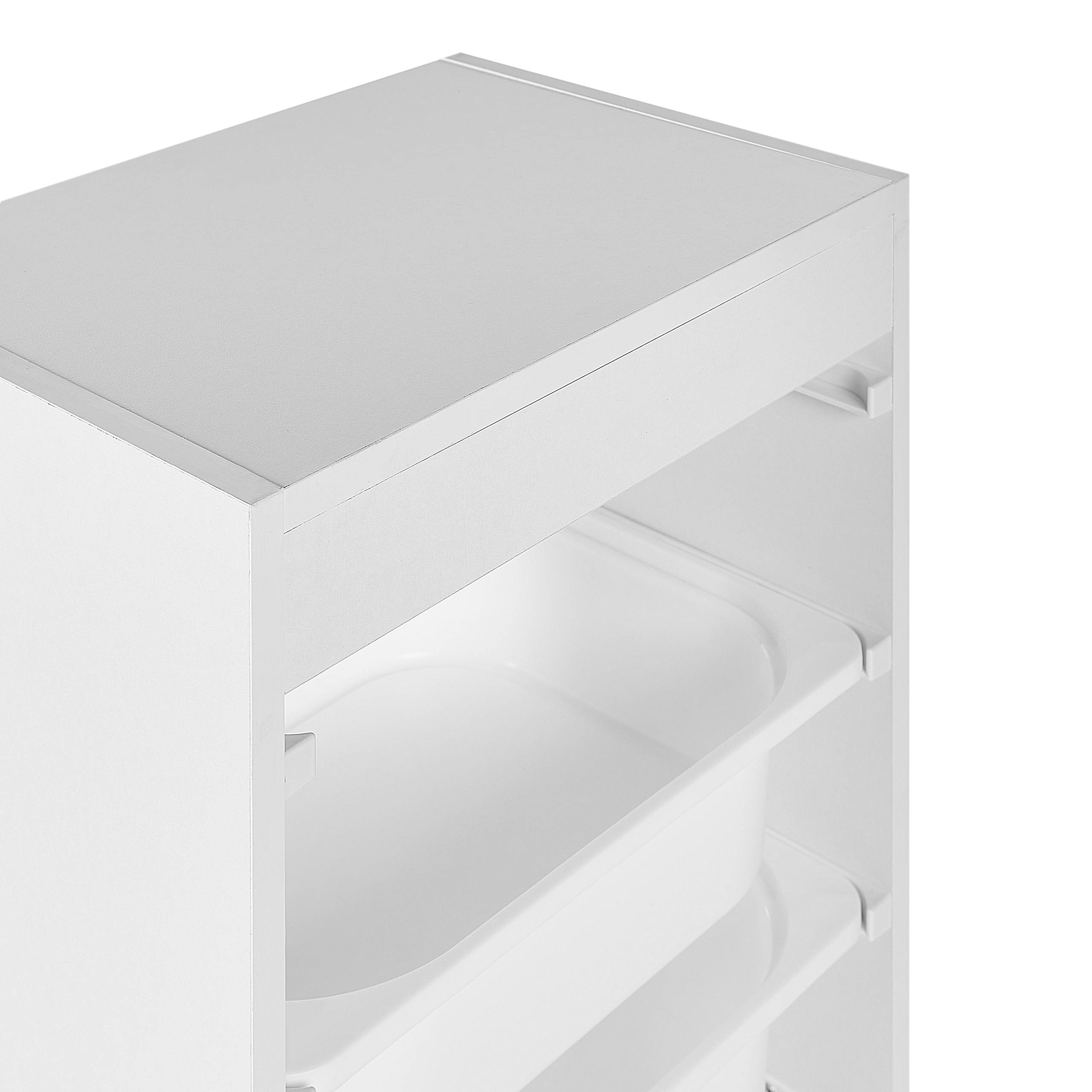 Beliani - Commode Panneau de particules de bois Blanc TOBIN - 42x30x89- Beliani - Image 8