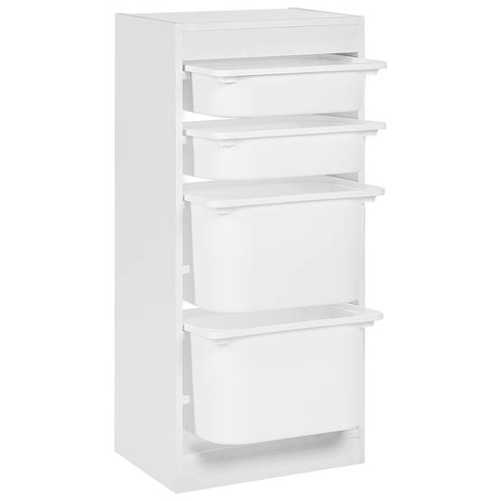 Beliani - Commode Panneau de particules de bois Blanc TOBIN - 42x30x89- Beliani - Image 5