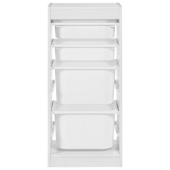 Beliani - Commode Panneau de particules de bois Blanc TOBIN - 42x30x89- Beliani - Image 4