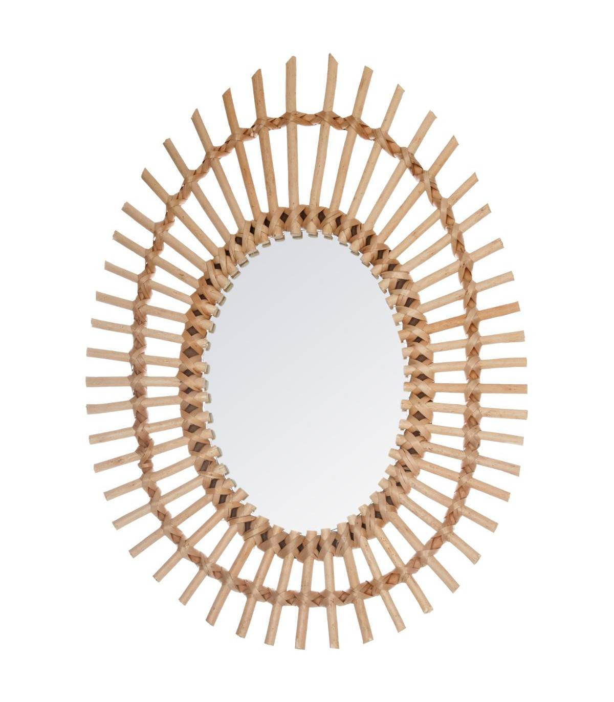 Miroir mural en Rotin 43 x 58 cm - Image 1