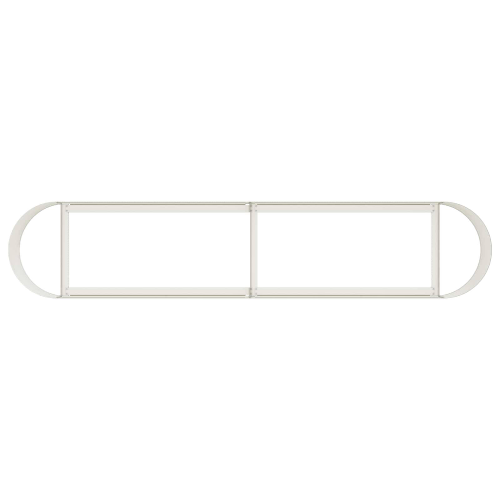 ComfortXL - Carré Potager Rectangulaire Acier Blanc pour Balcons et Patios 200x40cm - ComfortXL Outdoor Living - Image 5