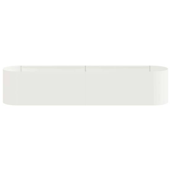 ComfortXL - Carré Potager Rectangulaire Acier Blanc pour Balcons et Patios 200x40cm - ComfortXL Outdoor Living - Image 4