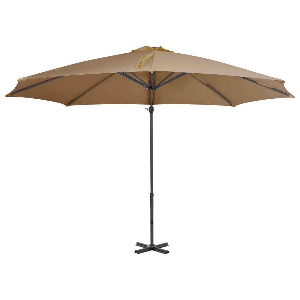 Helloshop26 - Parasol meuble de jardin en porte-à-faux avec poteau en aluminium 300 cm taupe - Image 2