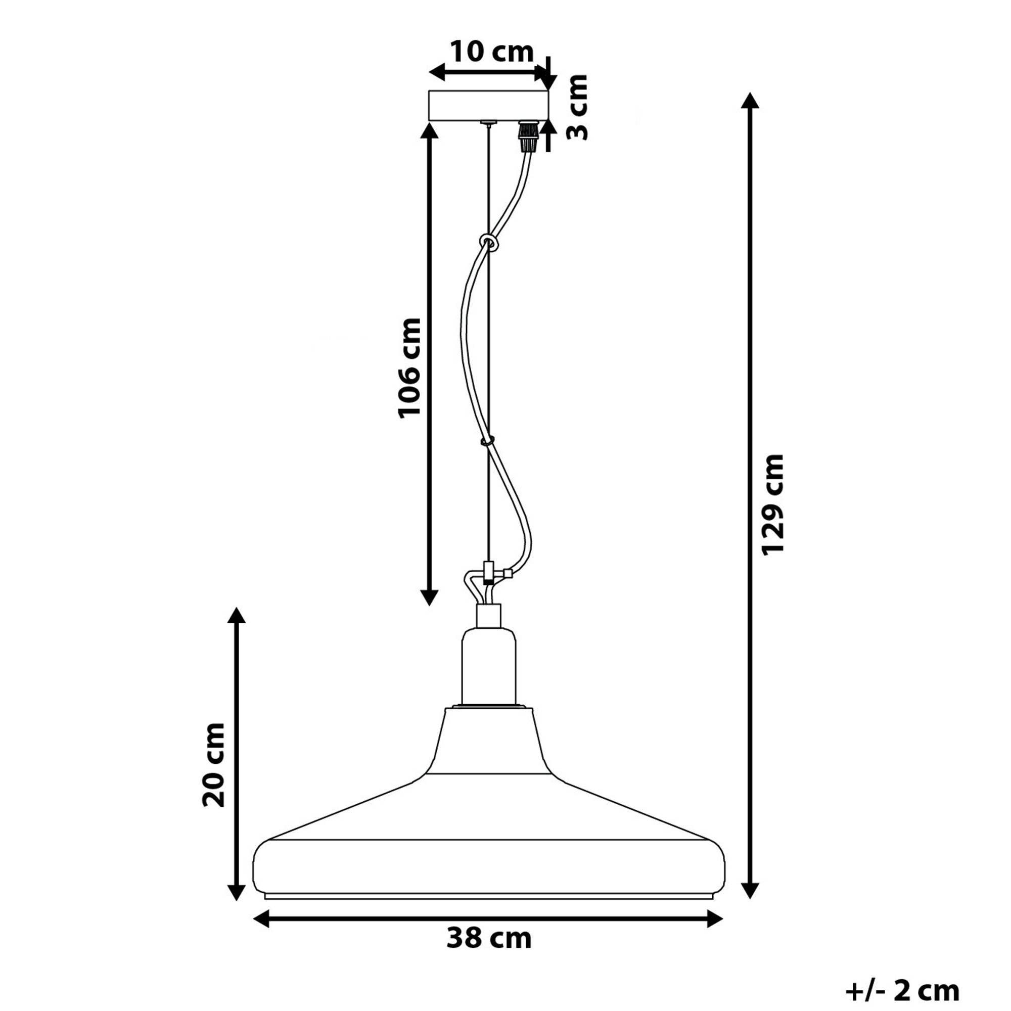 Beliani - Lampe suspension Verre Doré ALIKOS - Beliani - Image 3