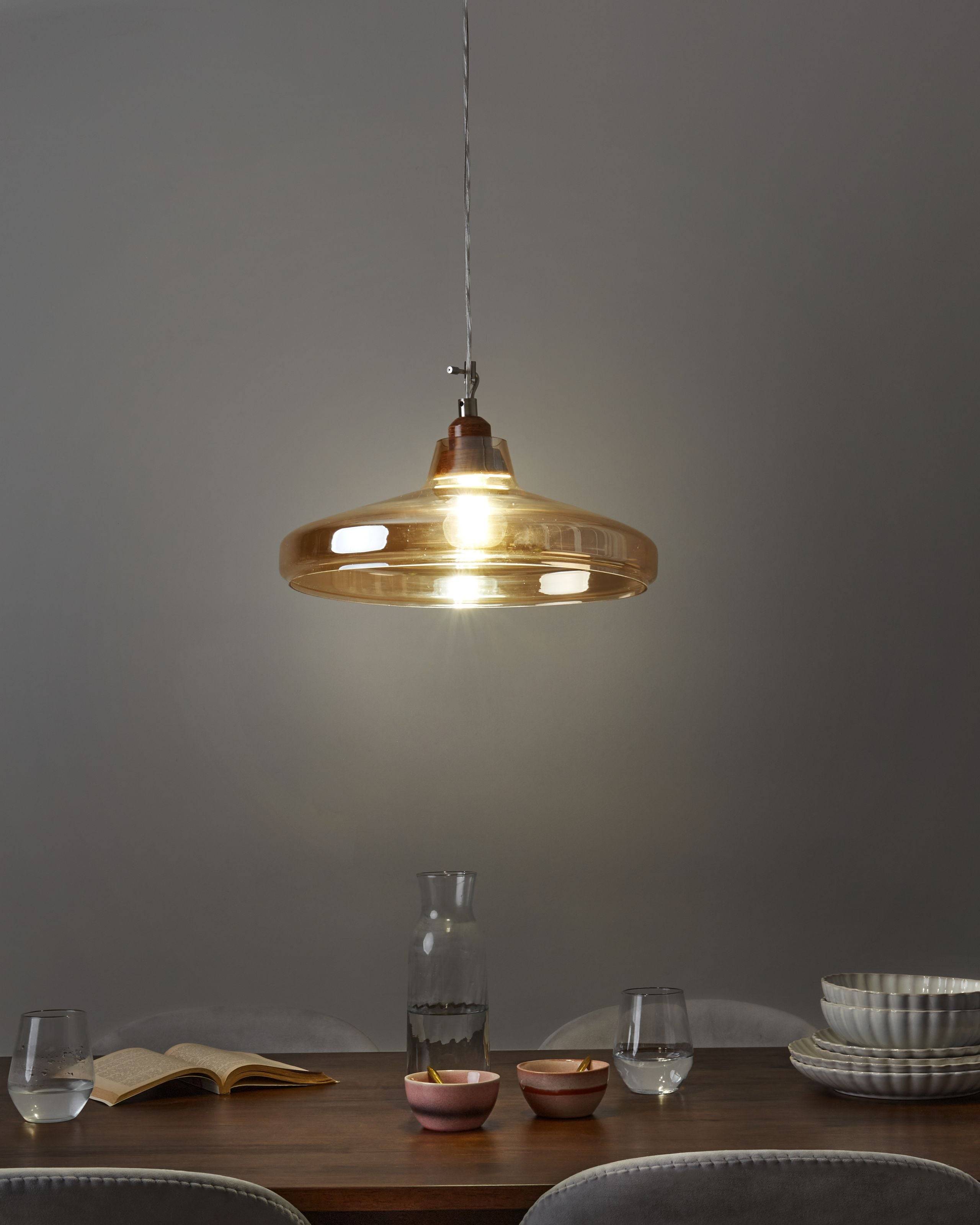 Beliani - Lampe suspension Verre Doré ALIKOS - Beliani - Image 1