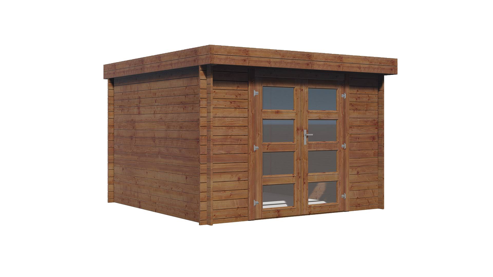 Abri de jardin en bois traité, surface utile 7.5m², 298x298cm, ep 28 mm, INT024 /GARTFLEX - Image 2