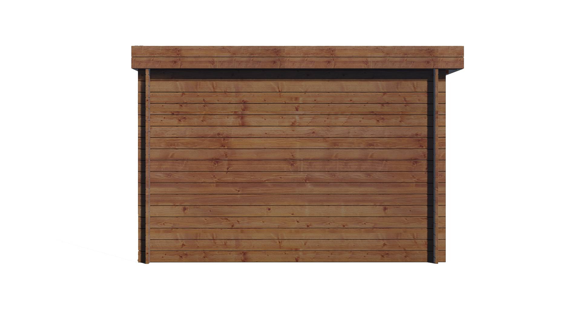 Abri de jardin en bois traité, surface utile 7.5m², 298x298cm, ep 28 mm, INT024 /GARTFLEX - Image 4