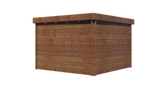 Abri de jardin en bois traité, surface utile 7.5m², 298x298cm, ep 28 mm, INT024 /GARTFLEX - Image 5
