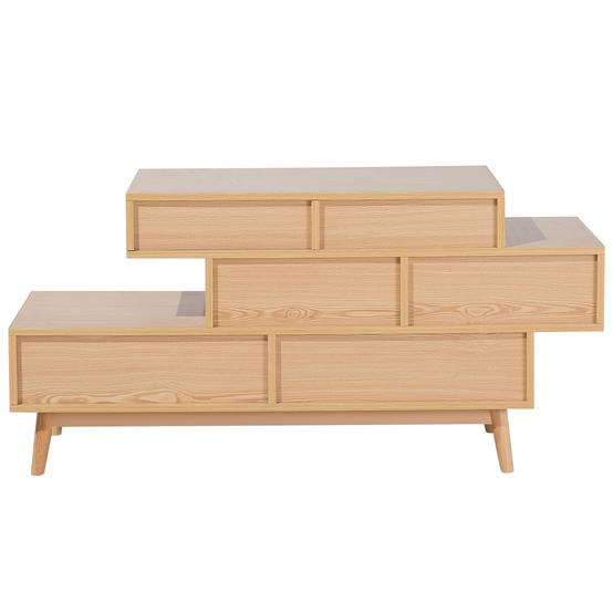 Beliani - Commode Panneau de particules de bois Marron/blanc IRVINE - 120x40x59- Beliani - Image 6