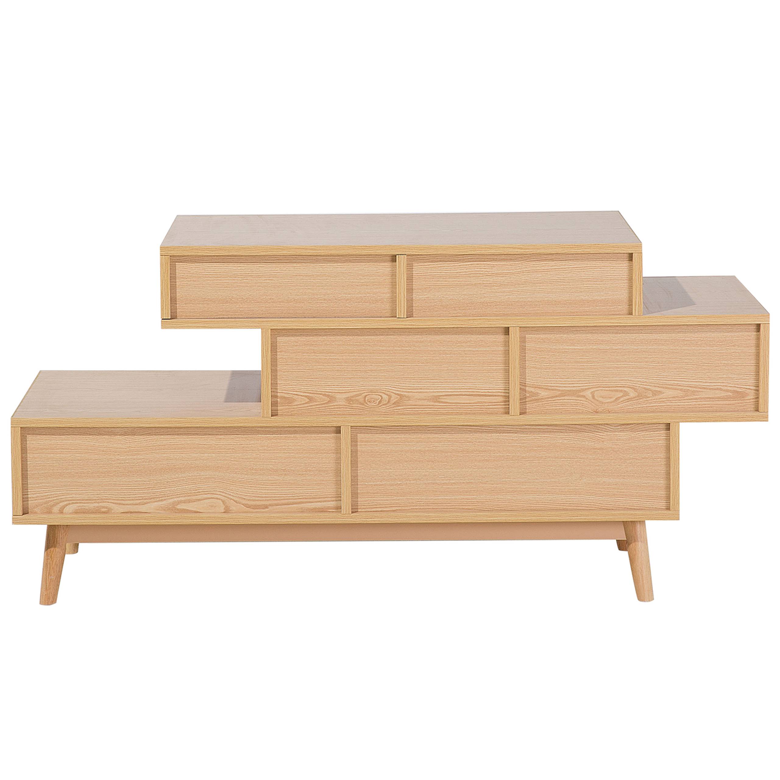 Beliani - Commode Panneau de particules de bois Marron/blanc IRVINE - 120x40x59- Beliani - Image 6