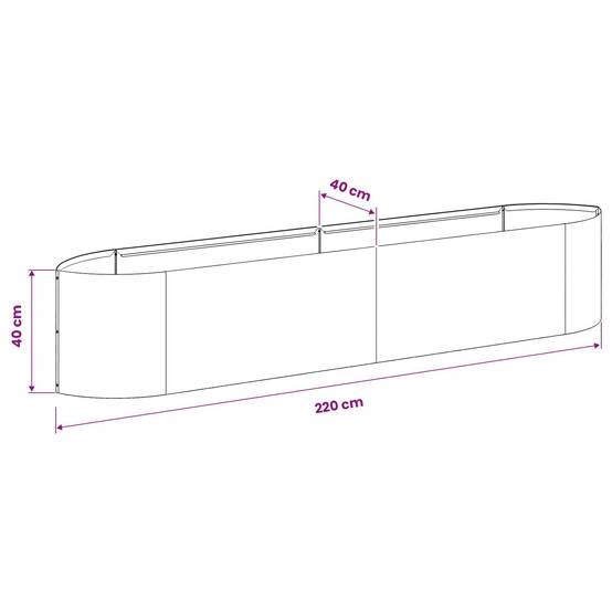ComfortXL - Grand Jardin Surélevé Acier Blanc pour Agriculture Urbaine Bord Bateau - ComfortXL Outdoor Living - Image 8