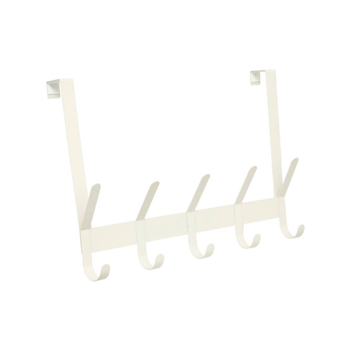 Patère de Porte 10 Crochets "Liny" 40cm Beige - Image 1