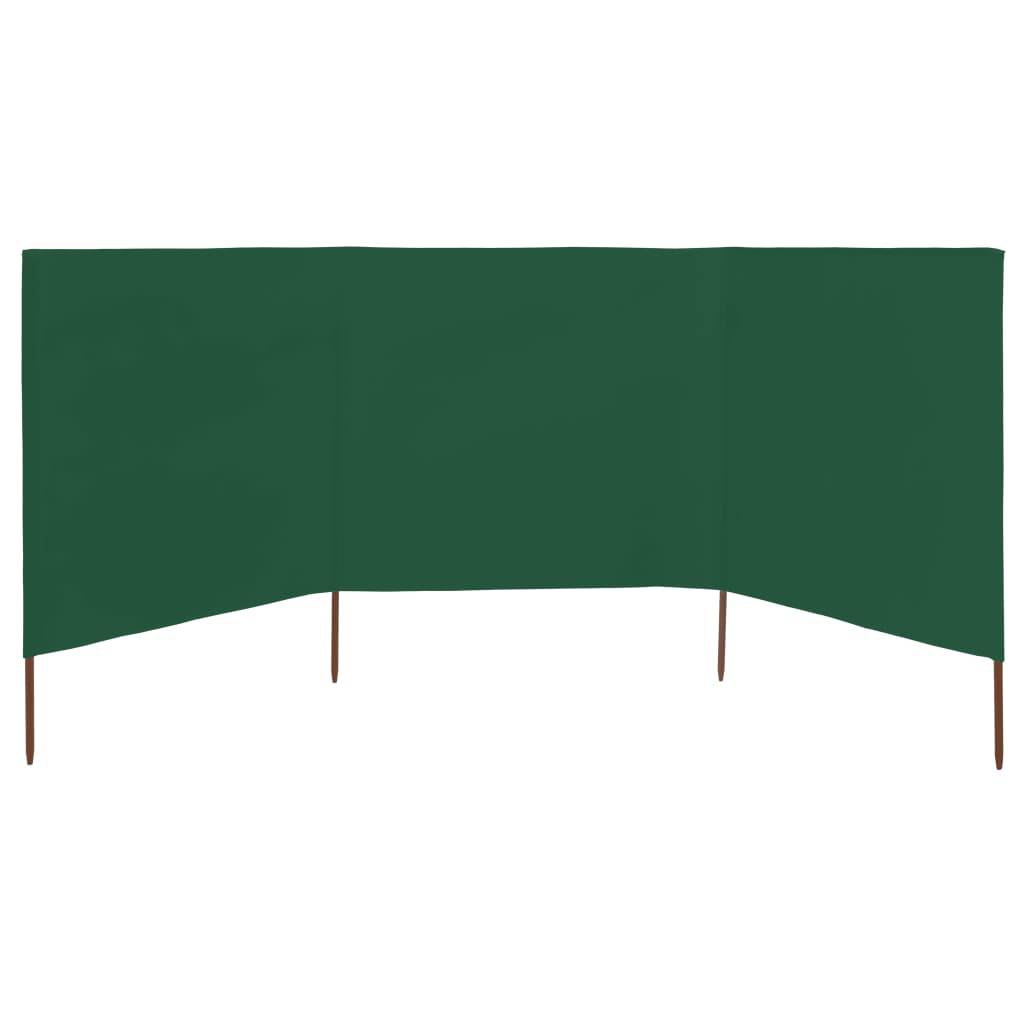 Helloshop26 - Brises-vue paravent 3 panneaux tissu 400 x 120 cm vert - Image 2
