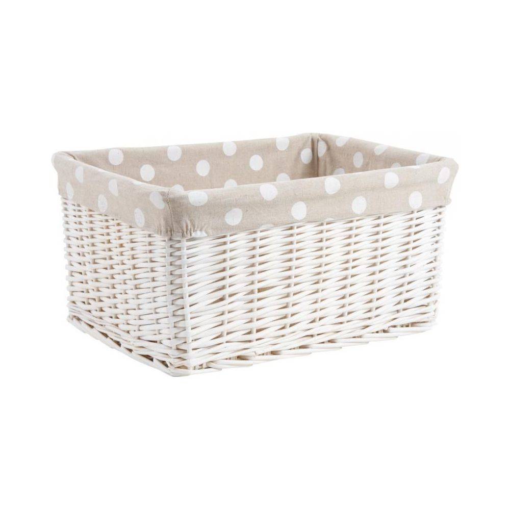 Aubry Gaspard - Grandes corbeilles osier blanc (Lot de 3) - Image 2
