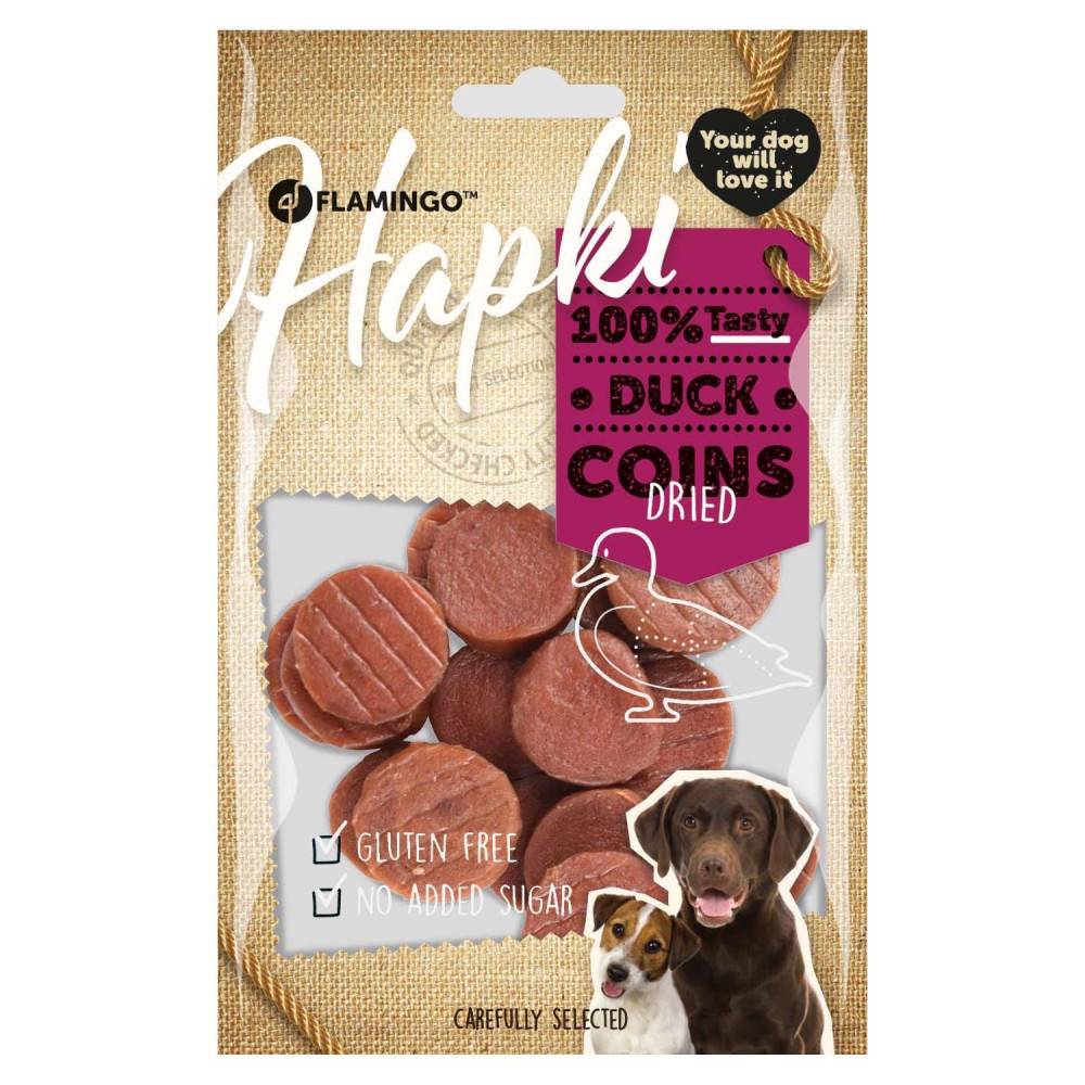 Friandise pièces canard Hapki BBQ pour chien 85 g sans gluten - Image 2