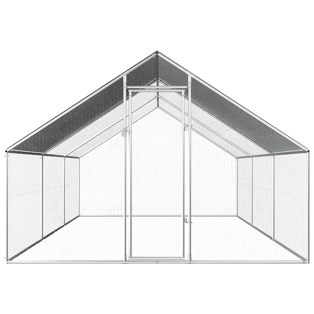 Poulailler d'extérieur 2,75 x 6 x 1,92 m acier galvanisé toit en PE - Image 2