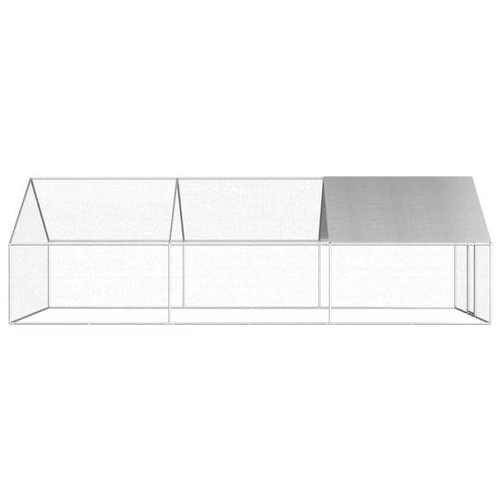 Poulailler d'extérieur 2,75 x 6 x 1,92 m acier galvanisé toit en PE - Image 3